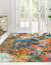 Colorburst Oasis Collection Area Rug -  Chroma Square Multi  lifestyle 30