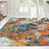 Colorburst Oasis Collection Area Rug -  Chroma Square Multi  lifestyle 89
