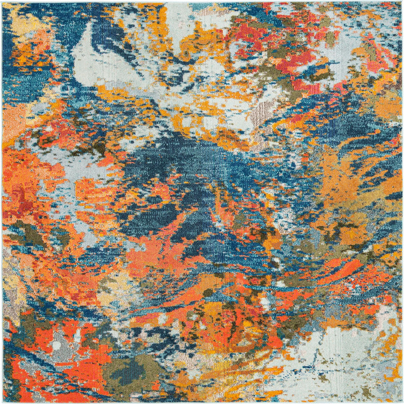 Colorburst Oasis Collection Area Rug -  Chroma Square Multi  lifestyle 16