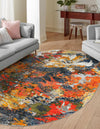 Colorburst Oasis Collection Area Rug -  Chroma Oval Multi  lifestyle 22