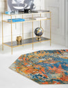 Colorburst Oasis Collection Area Rug -  Chroma Octagon Multi  lifestyle 23