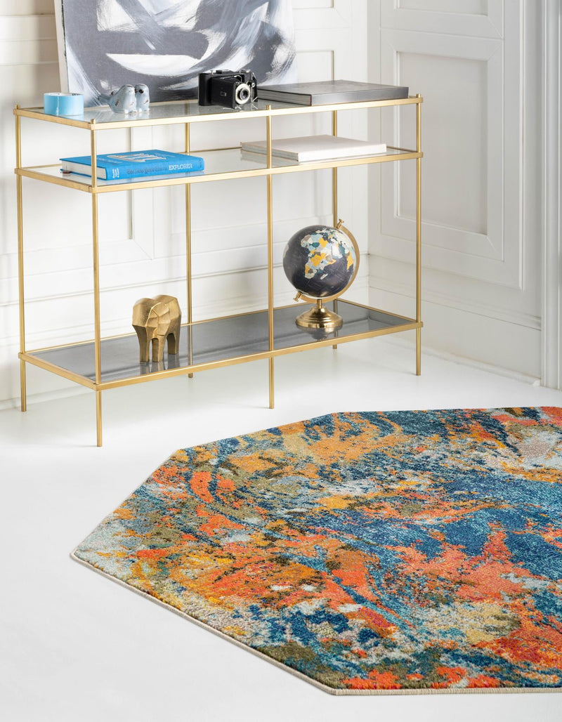Colorburst Oasis Collection Area Rug -  Chroma Octagon Multi  lifestyle 23