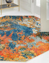 Colorburst Oasis Collection Area Rug -  Chroma Octagon Multi  lifestyle 28