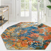 Colorburst Oasis Collection Area Rug -  Chroma Octagon Multi  lifestyle 90