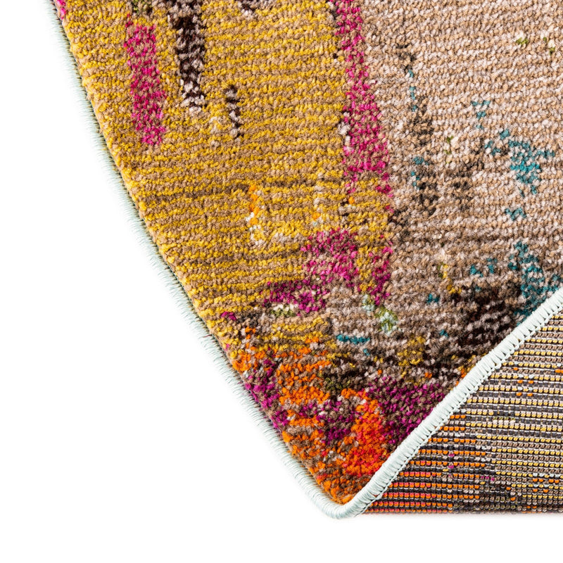 Colorburst Oasis Collection Area Rug -  Spectrum Round Multi  lifestyle 56