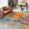 Colorburst Oasis Collection Area Rug -  Spectrum Square Multi  lifestyle 87