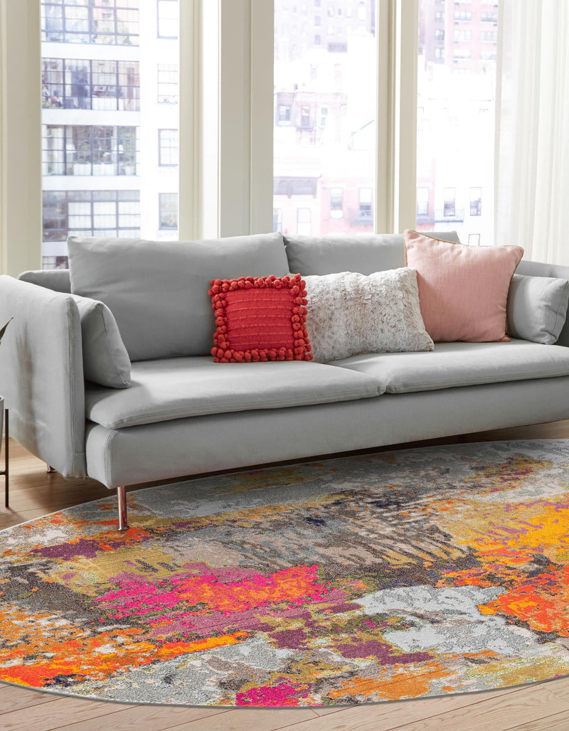 Colorburst Oasis Collection Area Rug -  Spectrum Oval Multi  lifestyle 27