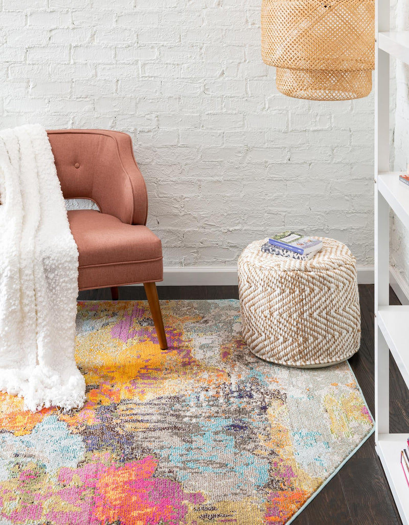 Colorburst Oasis Collection Area Rug -  Spectrum Octagon Multi  lifestyle 28
