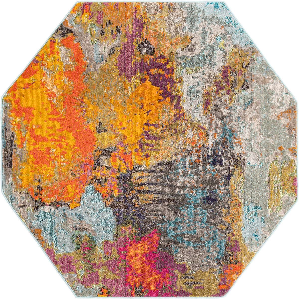 Colorburst Oasis Collection Area Rug -  Spectrum Octagon Multi  lifestyle 17