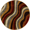 Bistro Lounge Collection Area Rug - Espresso Round Multi  lifestyle 21