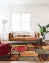 Bistro Lounge Collection Area Rug -  Cappuccino Rectangle Multi  lifestyle 4