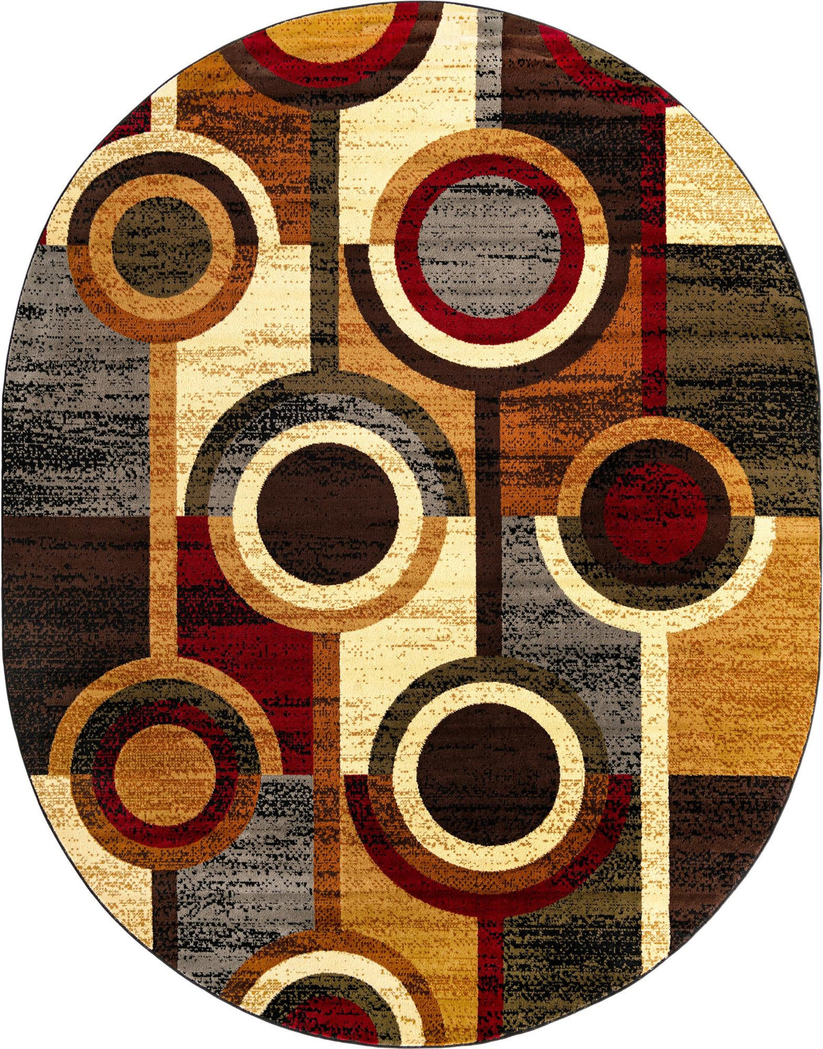 Bistro Lounge Collection Area Rug -  Frappe Oval Multi  lifestyle 18
