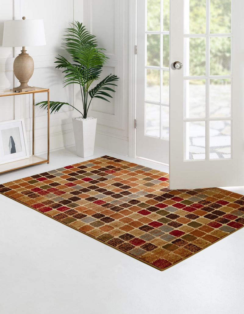 Bistro Lounge Collection Area Rug -  Cortado Rectangle Multi  lifestyle 3