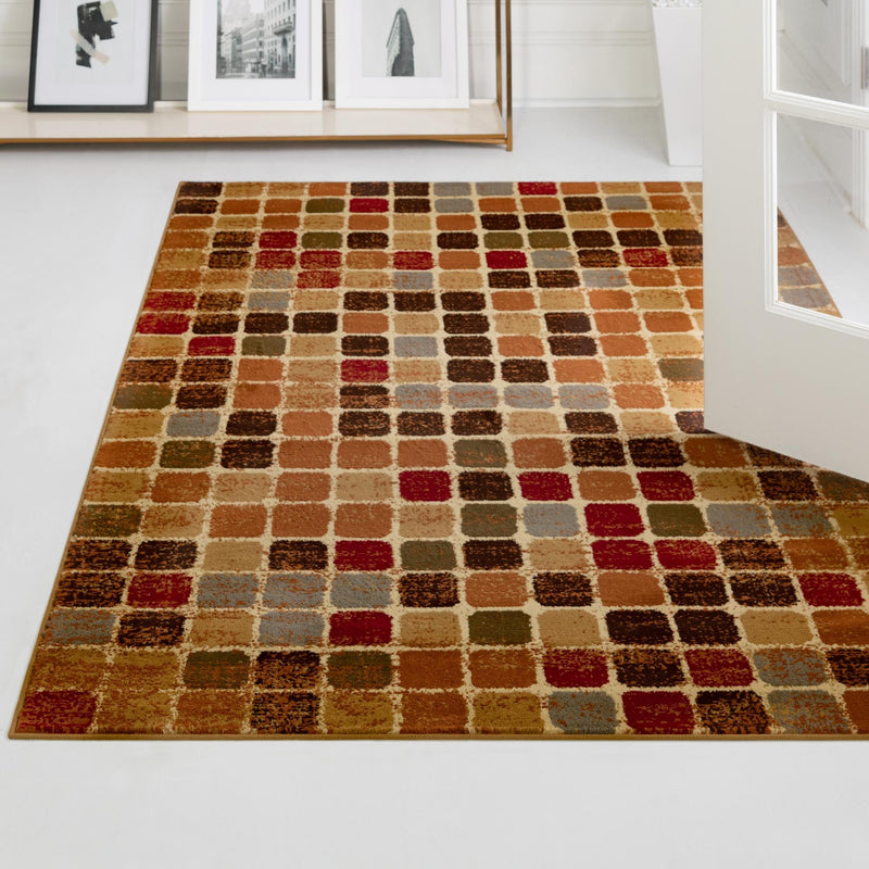 Bistro Lounge Collection Area Rug -  Cortado Rectangle Multi  lifestyle 14