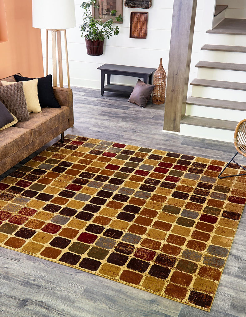 Bistro Lounge Collection Area Rug -  Cortado Square Multi  lifestyle 22