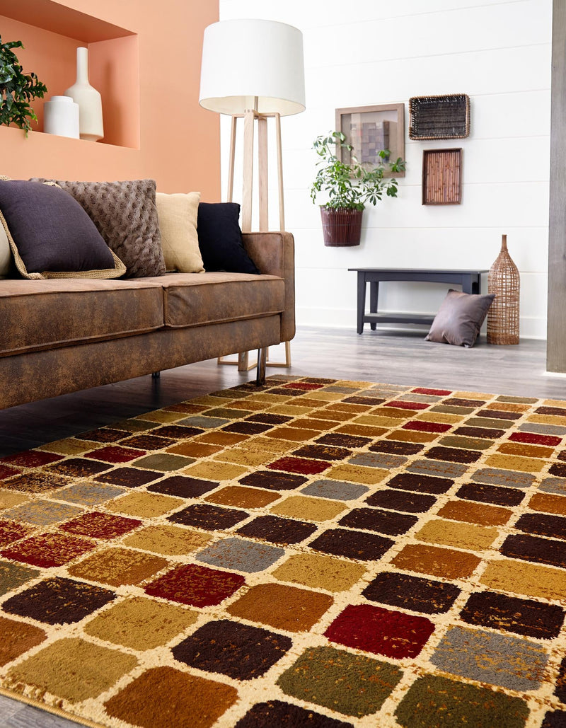 Bistro Lounge Collection Area Rug -  Cortado Square Multi  lifestyle 27