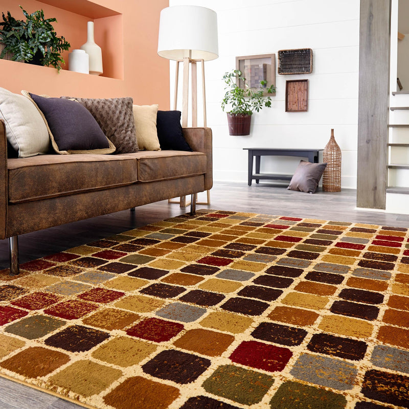 Bistro Lounge Collection Area Rug -  Cortado Square Multi  lifestyle 86