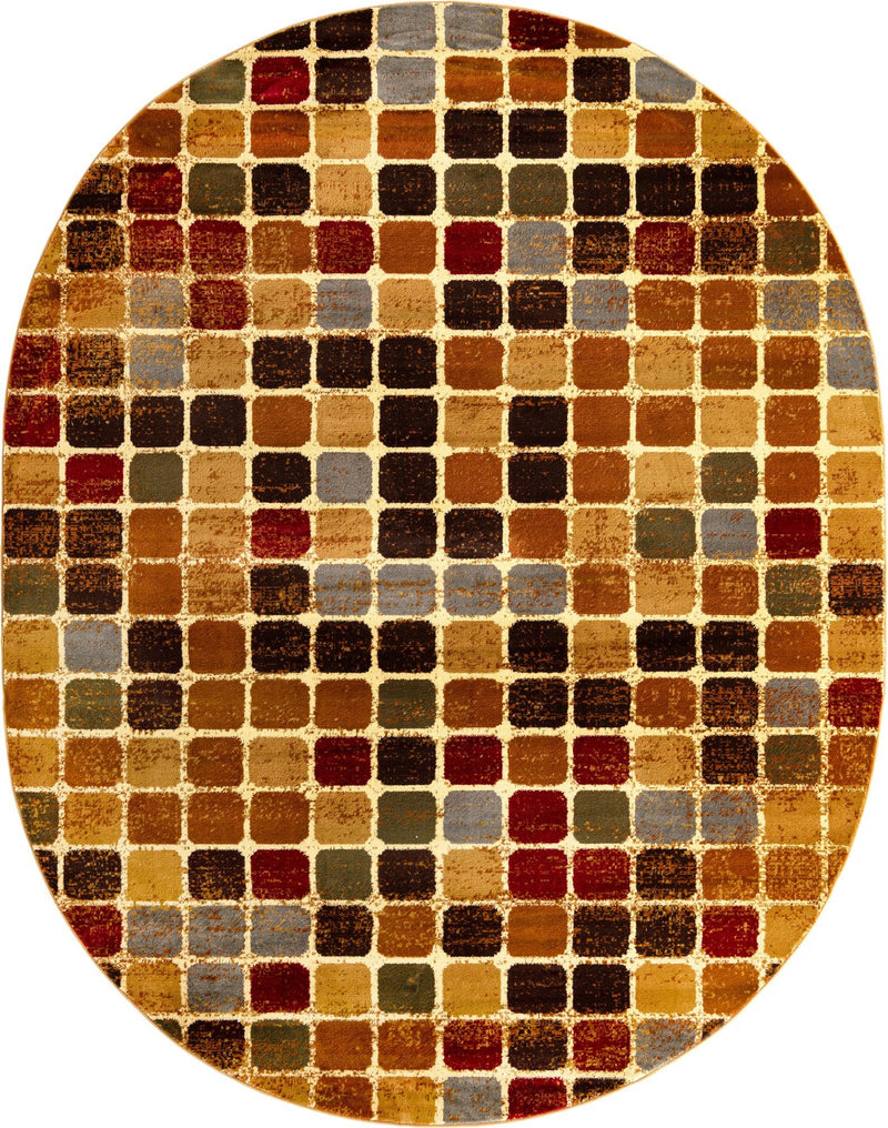 Bistro Lounge Collection Area Rug -  Cortado Oval Multi  lifestyle 19