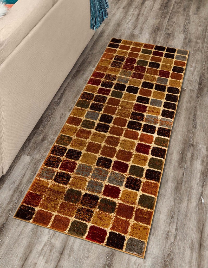 Bistro Lounge Collection Area Rug -  Cortado Runner Multi  lifestyle 25