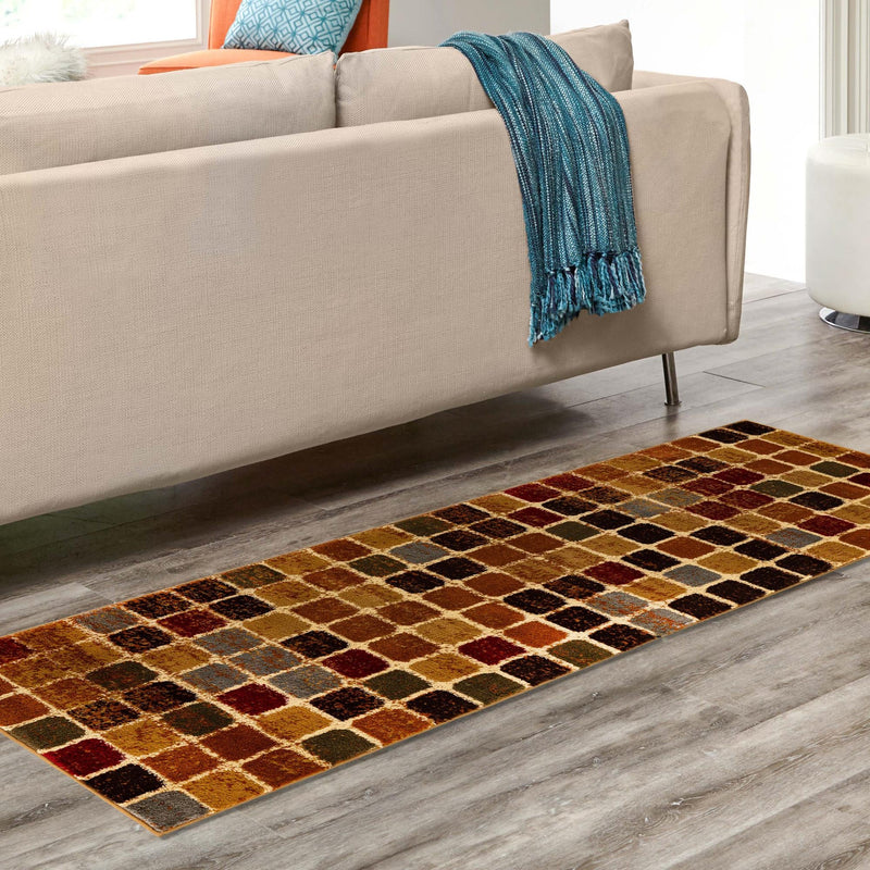 Bistro Lounge Collection Area Rug -  Cortado Runner Multi  lifestyle 88