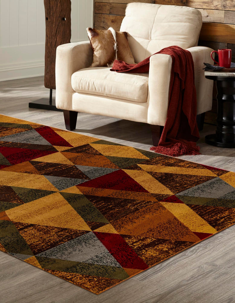 Bistro Lounge Collection Area Rug -  Ristretto Rectangle Multi  lifestyle 2