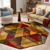 Bistro Lounge Collection Area Rug -  Ristretto Octagon Multi  lifestyle 81
