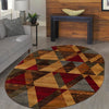 Bistro Lounge Collection Area Rug -  Ristretto Oval Multi  lifestyle 82