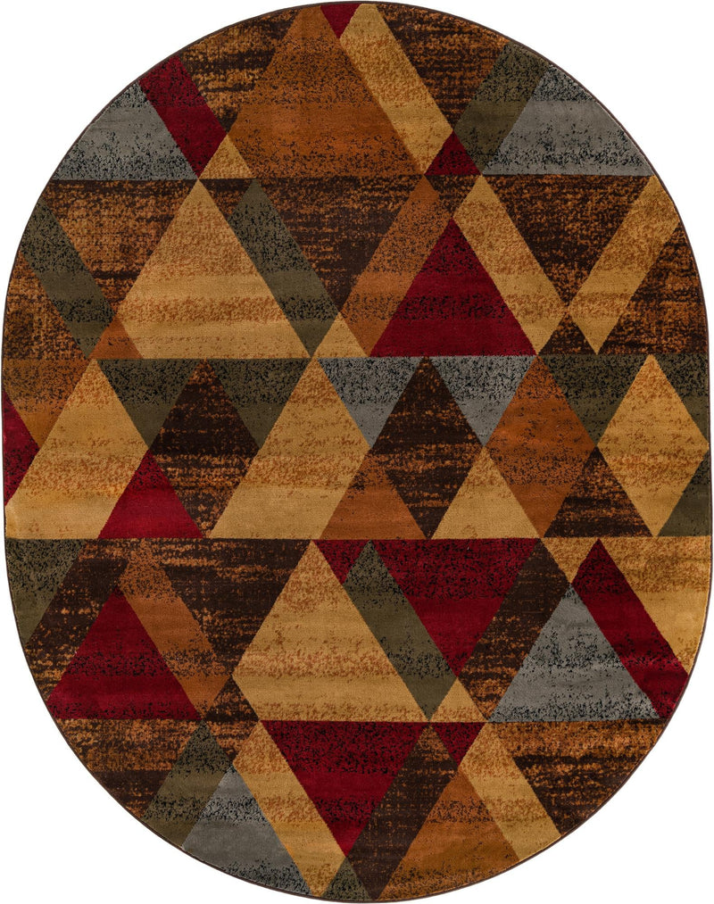 Bistro Lounge Collection Area Rug -  Ristretto Oval Multi  lifestyle 17
