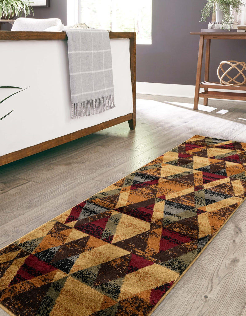 Bistro Lounge Collection Area Rug -  Ristretto Runner Multi  lifestyle 28