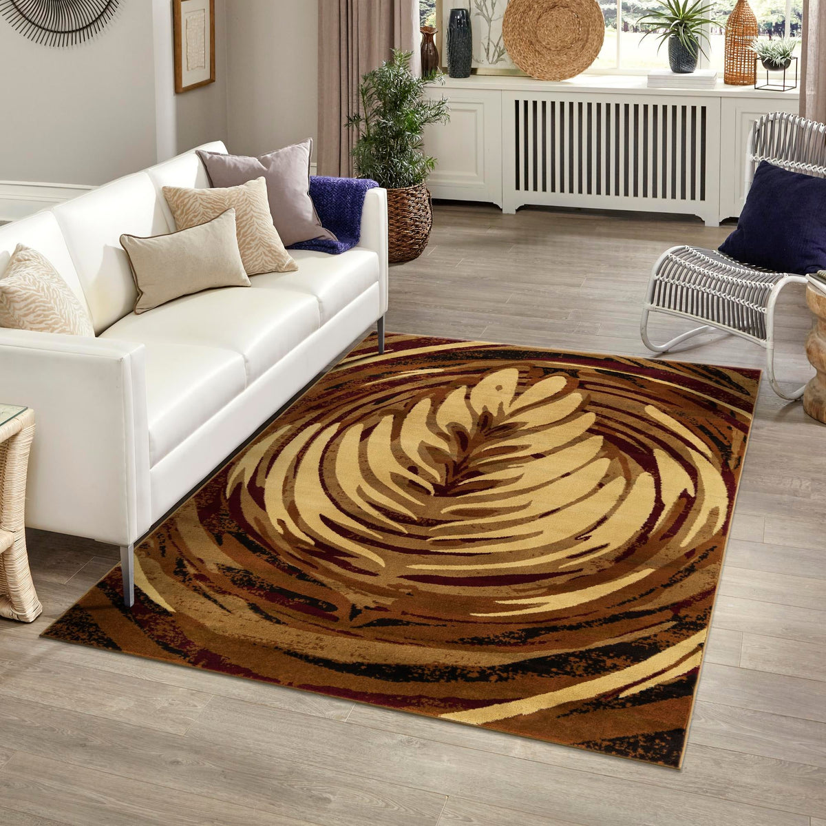 Bistro Lounge Collection Area Rug -  Americano Rectangle Beige  lifestyle 14