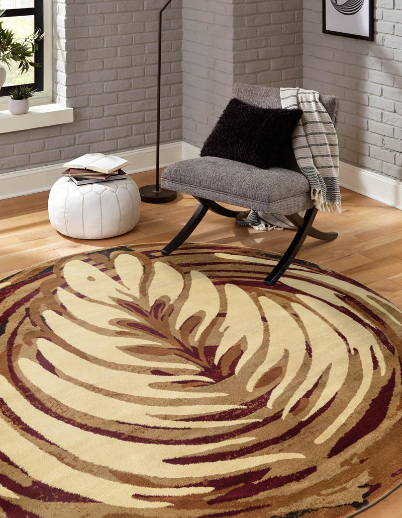 Bistro Lounge Collection Area Rug -  Americano Round Beige  lifestyle 26