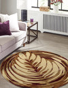 Bistro Lounge Collection Area Rug -  Americano Round Beige  lifestyle 31