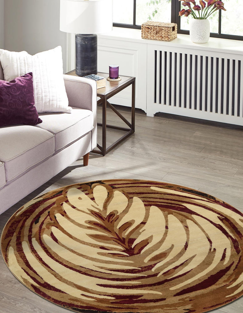 Bistro Lounge Collection Area Rug -  Americano Round Beige  lifestyle 31