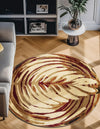Bistro Lounge Collection Area Rug -  Americano Round Beige  lifestyle 42