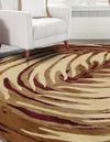 Bistro Lounge Collection Area Rug -  Americano Octagon Beige  lifestyle 33