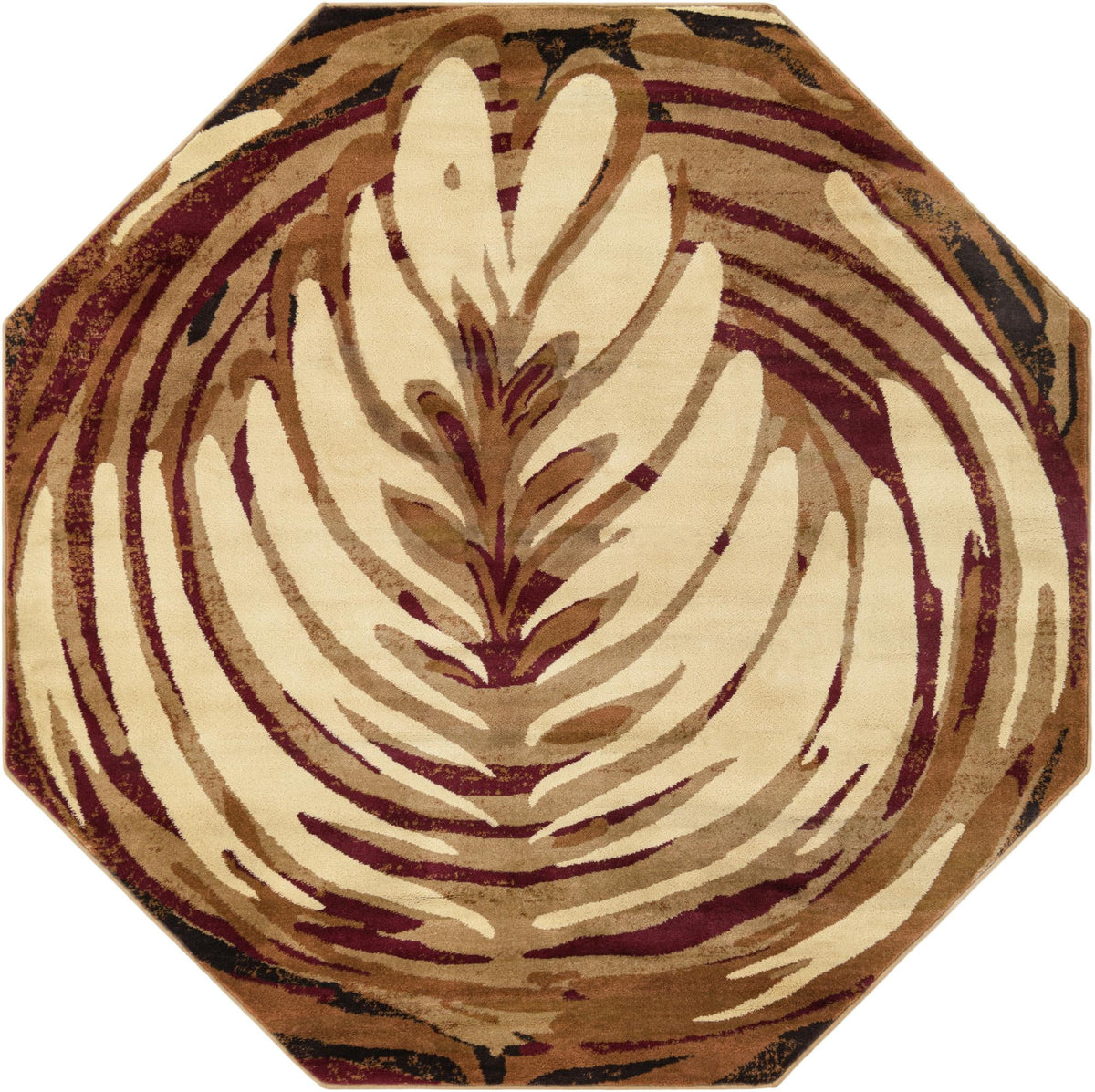 Bistro Lounge Collection Area Rug -  Americano Octagon Beige  lifestyle 18