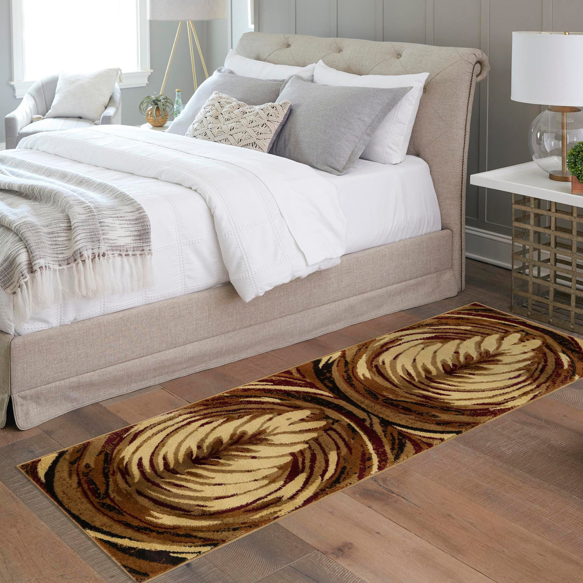 Bistro Lounge Collection Area Rug -  Americano Runner Beige  lifestyle 104