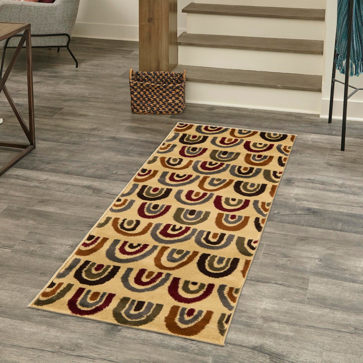Bistro Lounge Collection Area Rug -  Breve Runner Cream  lifestyle 93