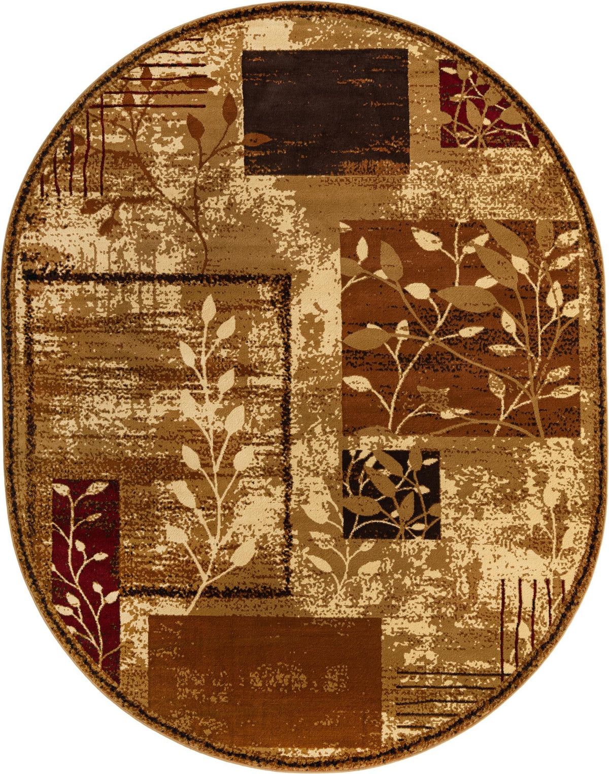 Bistro Lounge Collection Area Rug -  Affogato Oval Beige  lifestyle 89