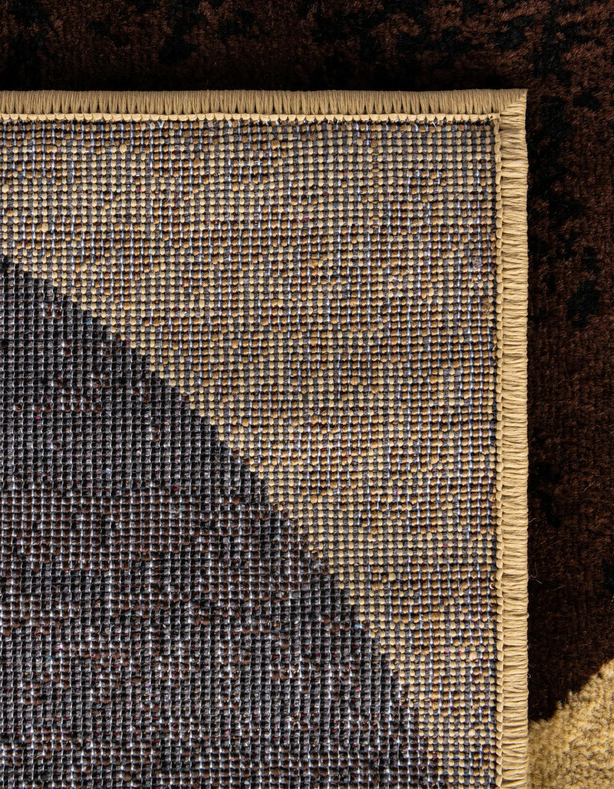 Bistro Lounge Collection Area Rug -  Mocha Rectangle Multi  lifestyle 10