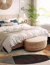 Bistro Lounge Collection Area Rug -  Latte Round Multi  lifestyle 31