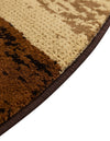 Bistro Lounge Collection Area Rug -  Latte Round Multi  lifestyle 58