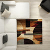 Bistro Lounge Collection Area Rug -  Latte Square Multi  lifestyle 106