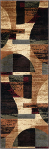 Bistro Lounge Collection Area Rug -  Latte Runner Multi  lifestyle 20