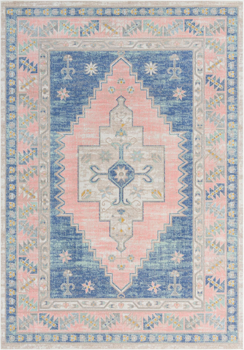 Savannah Series Collection Area Rug -  Augusta (French Blue) Rectangle French Blue  lifestyle 2