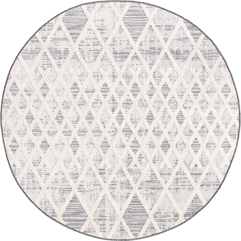 Sierra Sands Collection Area Rug - Dunes Round Gray  lifestyle 11