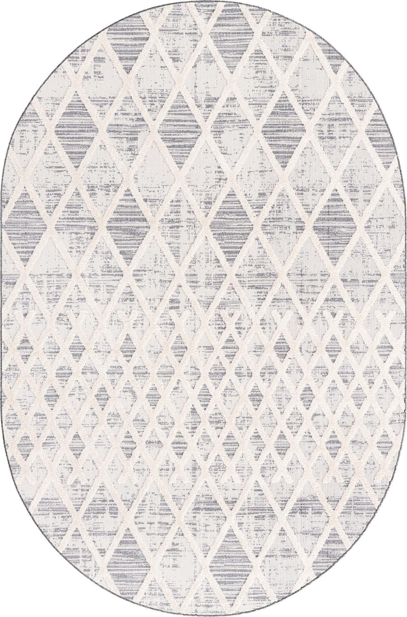 Sierra Sands Collection Area Rug - Dunes Oval Gray  lifestyle 13