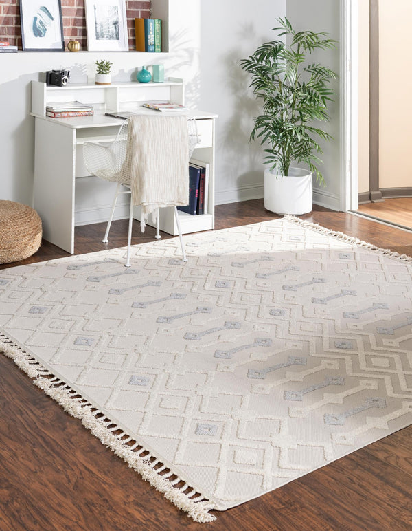 Sierra Sands Collection Area Rug -  Mesa Square Sandy Beige  lifestyle 51