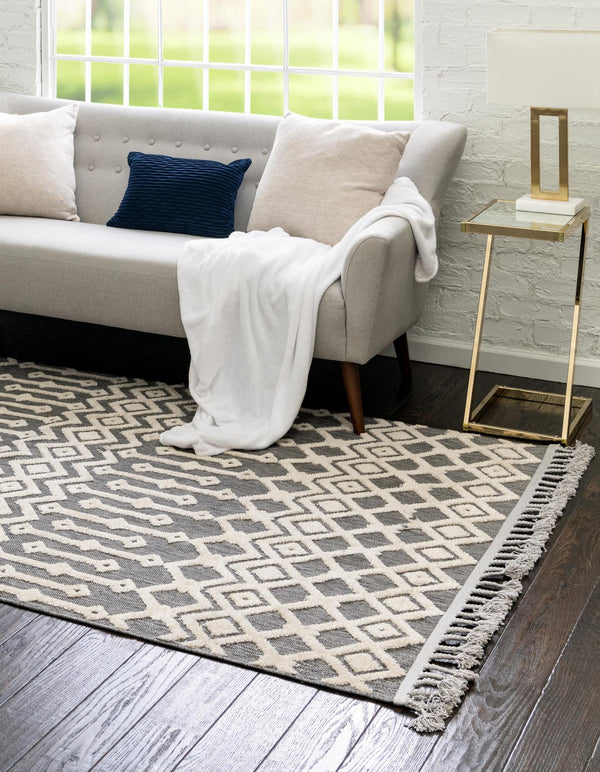 Sierra Sands Collection Area Rug -  Mesa Rectangle Charcoal  lifestyle 9