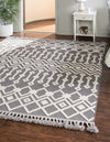 Sierra Sands Collection Area Rug -  Mesa Square Charcoal  lifestyle 43